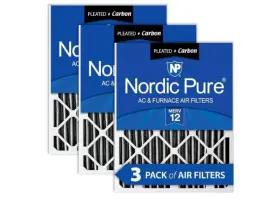 20X24X2M10-3 NORDIC PURE Pleated Merv Pack Air Filter