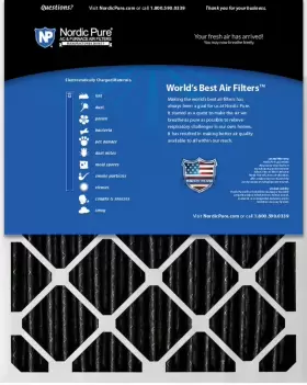 20X24X2PM12C-3 NORDIC PURE Furnace Merv Pleated Carbon Pack #2