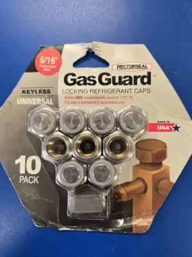 86621 RECTORSEAL Gas Guard Locking Refrigerant Caps Pack