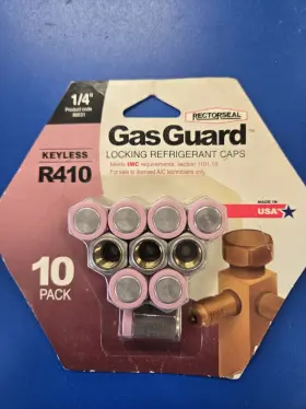 86631 RECTORSEAL Gas Guard Locking Refrigerant Caps Pack