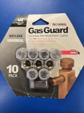86641 RECTORSEAL Gas Guard Locking Refrigerant Caps Pack