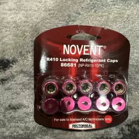 86681 RECTORSEAL Novent Pink Thread Locking Refrigerant Caps #2