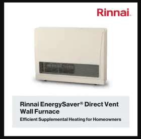 EX38CTWN RINNAI Natural Gas Vent Space Heater Wall Furnace #2