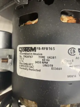FB-RFB165 ROTOM Furnace Flue Exhaust Vent Inducer Blower #2
