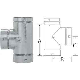 103100 RV Selkirk Gas Vent Tee 103100 RV Selkirk Gas Vent Tee
