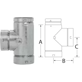 4RV-TS RV Selkirk Gas Vent Tee Pack
