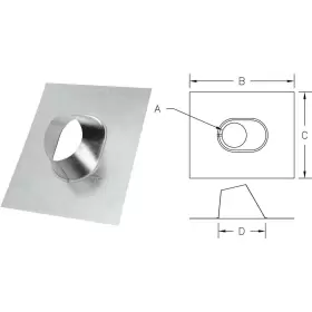 5RV-AF6 RV Selkirk Gas Vent Roof Flashing Pack