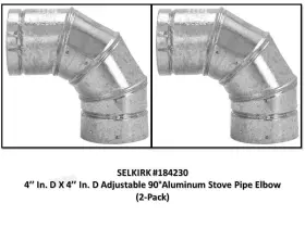184230 SELKIRK Stove Pipe Elbow