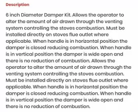 DSP6DK-1 SELKIRK CORP Damper Kit #2