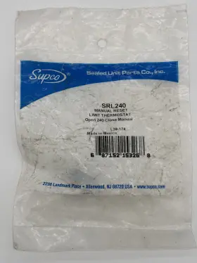 SRL240 SUPCO High Limit Furnace Thermostat Manual Safety SRL240 SUPCO High Limit Furnace Thermostat Manual Safety