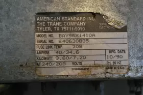 BAY96X1410A TRANE Supplementary Electric Heater #2