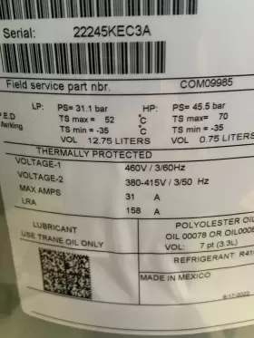 CSHD161K0D0M TRANE Compressor #3