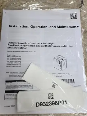 D932396P01 TRANE Gas Furnace Manual