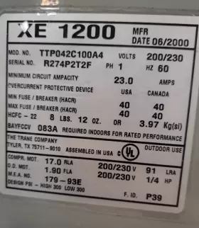 FAN01403 TRANE Ccw Blade Fan American Standard #2