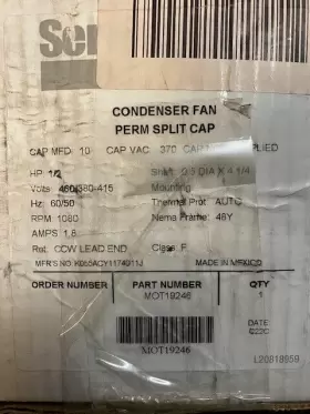 MOT19246 TRANE Service First Condenser Fan Motor Rpm