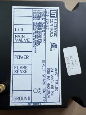 102186-01 UT ELECTRONIC CONTROLS Spark Ignitor Control #2
