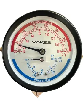 T30CGB100B25-50 VOKER Tridicator Temperature Npt Water Gauge