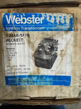 3-28AB-BAFR WEBSTER Interchangeable Ignition Transformer Af