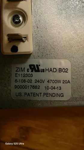 6-108-02 ZIM Central Furnace Heating-element Steel