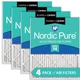 Nordic 10x20x1 (9_1/2x19_1/2) Pleated Air Filters MERV 14 Plus Carbon 4 Pack NEW
