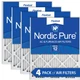 Nordic Pure 12x12x1 (11_3/4x11_3/4) Pleated MERV 12 Air Filters 4 Pack