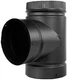Selkirk DSP8TE-1 8" Inch Double Wall Matte Black Smoke Pipe Tee with Cap