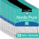 Nordic Pure 10x24x1 Pleated Air Filters MERV 14 Plus Carbon 12 Pack