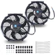 FGJQEFG 10 Inch Universal Slim Fan Push Pull Electric 10 Inch-2PCS, Black FGJQEFG 10 Inch Universal Slim Fan Push Pull Electric 10 Inch-2PCS, Black