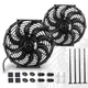 EVERESTWAY 12 Inch 12&rdquo; Black Universal Electric Radiator Slim Fan 12V 80W... 