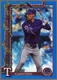 EVAN CARTER 2025 Topps Holiday Blue Metallic Glitter #H2 Texas Rangers