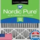 Nordic Pure 20X25X5 Actual Size 19 3/4 X 24 3/4 X 4 3/8 Lennox X6673 X6675