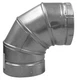 ECCO 200414 Double Wall Elbow 4" OD 90 Deg Aluminum Galvanized 26/27 Ga