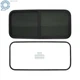 47" Width x 22" Height Horizontal Slider RV Window Cargo Trailer W/ Screen Black