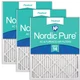 Nordic Pure 18X24X1 Actual Size 17 1/2 X 23 1/2 X 3/4 Pleated Merv 14 Air
