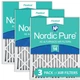 Nordic Pure 15x20x2 Pleated MERV 14 Air Filters 3 Pack