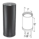 Simpson Duravent Double Wall Black Pipe Close 12" Black Steel