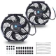 FGJQEFG 10 Inch Universal Slim Fan Push Pull Electric 10 Inch-Black-2PCS FGJQEFG 10 Inch Universal Slim Fan Push Pull Electric 10 Inch-Black-2PCS