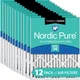 Nordic Pure 16x25x2 Pleated Air Filters MERV 14 Plus Carbon 12 Pack
