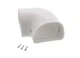 Fortress&reg; Line Set Cover - 4-1/2" - 90 Degree Flat Elbow - White