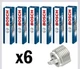 6x Bosch Spark Plugs for BMW E28 3.4 85->87 535i M535i Nickel