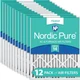 Nordic Pure 16x20x2 Pleated MERV 14 Air Filters 12 Pack