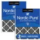 Nordic Pure 20x20x4 (3 5/8) Pleated Air Filter MERV 12 Plus Carbon 2 Pack