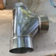 Imperial GV0883 Silver 26 ga. Galvanized Steel Furnace Pipe Tee 4 x 4 x 4 in New