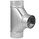 Imperial 4x4x4 Galvanized Steel Furnace Pipe Tee