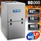 ACiQ 92% 60K BTU 17.5" Central NG/LP Gas Furnace, 3.5 Ton Blower, Multi-Position