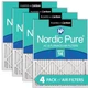 Nordic Pure 10x24x1 Pleated Air Filters MERV 14 Plus Carbon 4 Pack