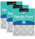 Nordic Pure 16x25x2 Pleated Air Filters MERV 14 Plus Carbon 3 Pack