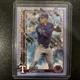 2025 Topps Holiday Evan Carter Light Blue Glitter #H2 Texas Rangers