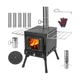XDCFLA Tent Wood Burning Stove, Portable Camping Stove With Chimney Pipes, An...