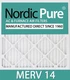 Nordic Pure 15x20x1 (14 1/2 x 19 1/2 x 3/4) Pleated MERV 14 Air Filters 12 Pack